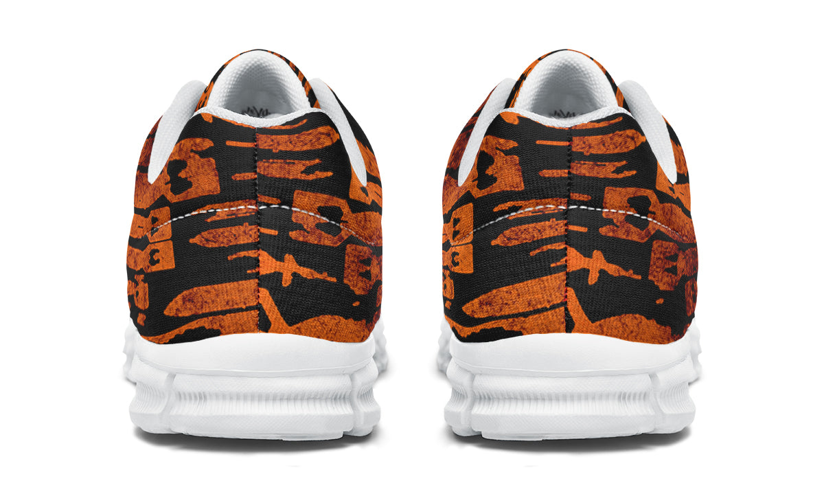 Sneakers - "EOD Bomb Flag" (Orange on Black)