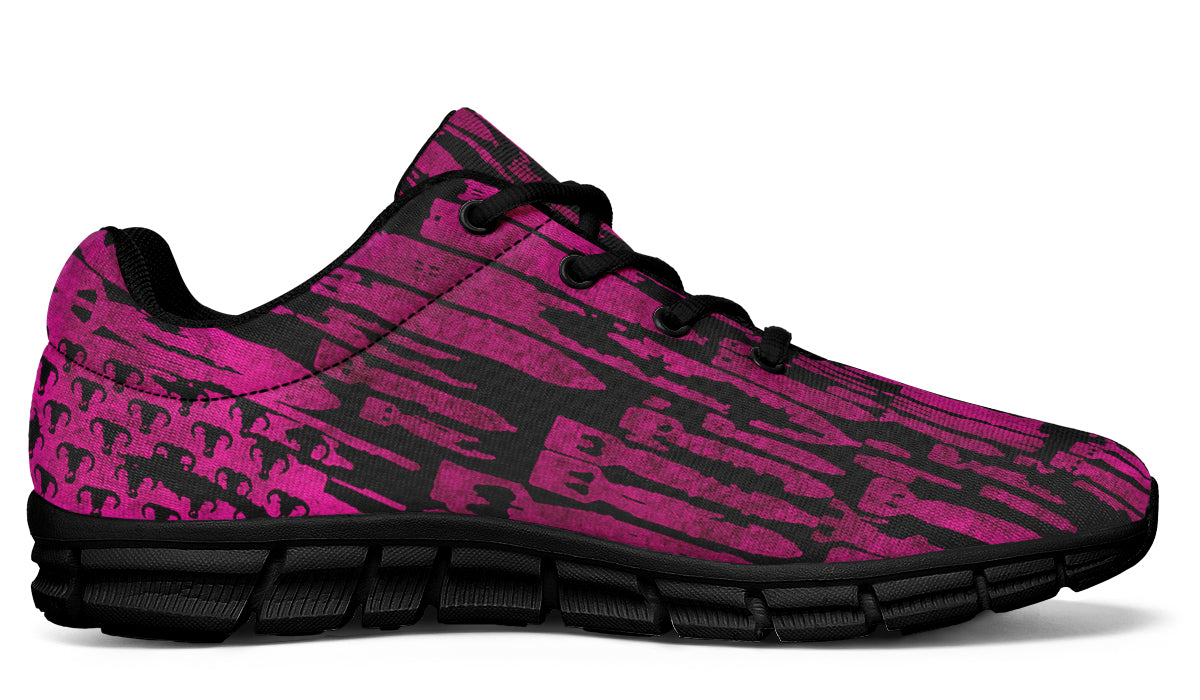 Print On Demand - Sneakers - "EOD Bomb Flag" (Pink on Black)