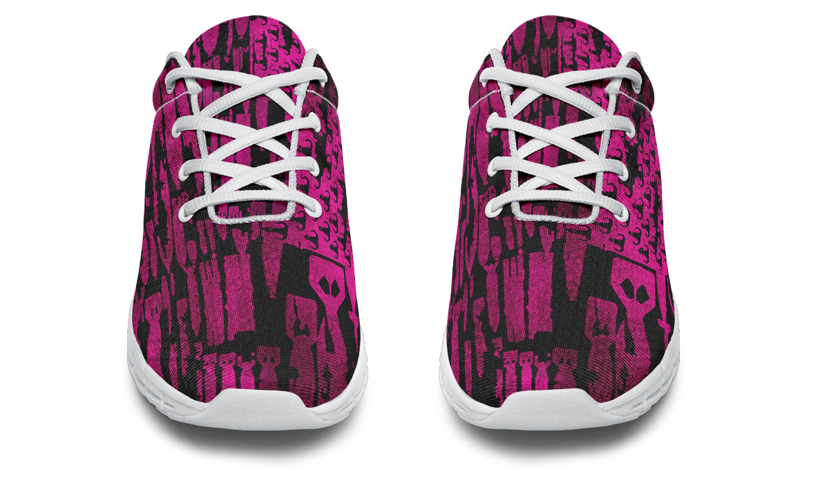 Print On Demand - Sneakers - "EOD Bomb Flag" (Pink on Black)
