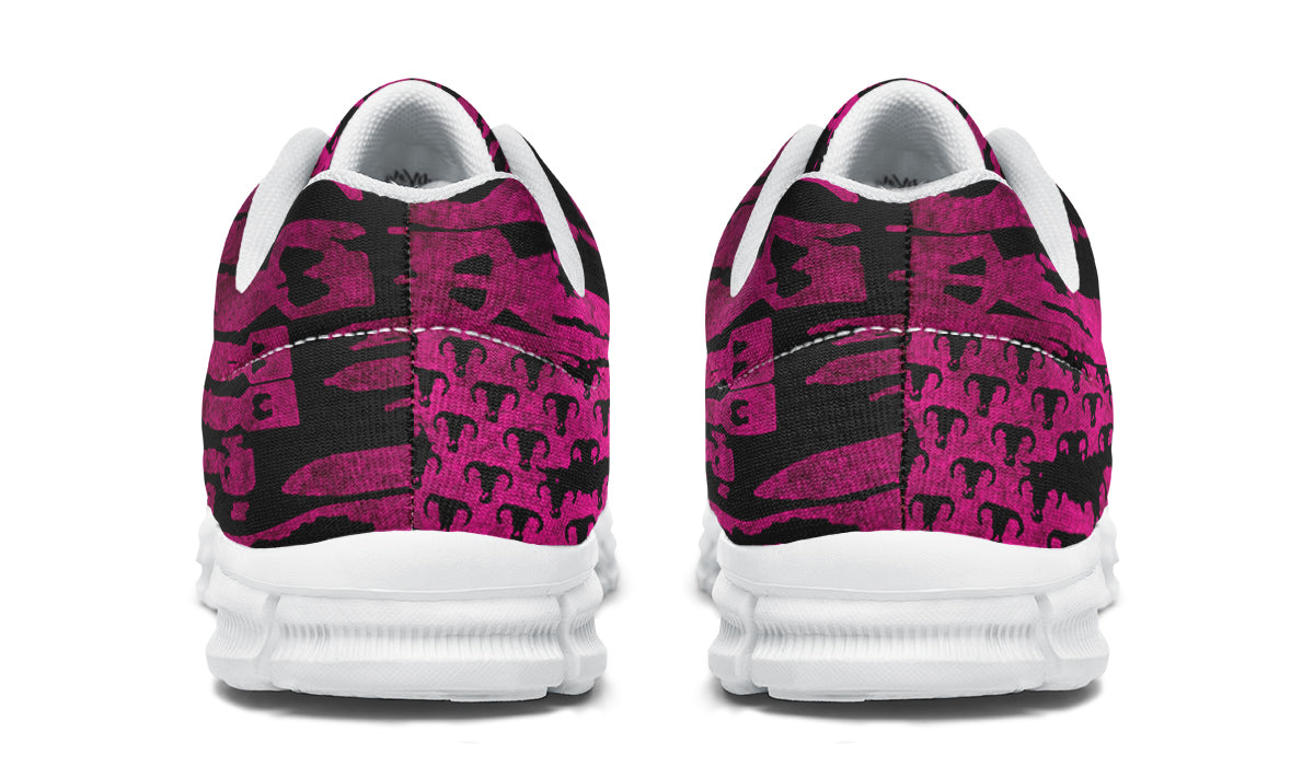 Print On Demand - Sneakers - "EOD Bomb Flag" (Pink on Black)