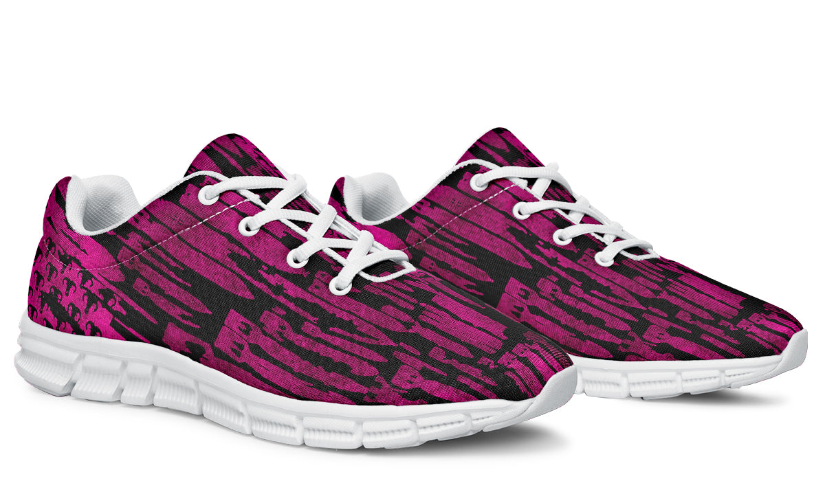 Print On Demand - Sneakers - "EOD Bomb Flag" (Pink on Black)