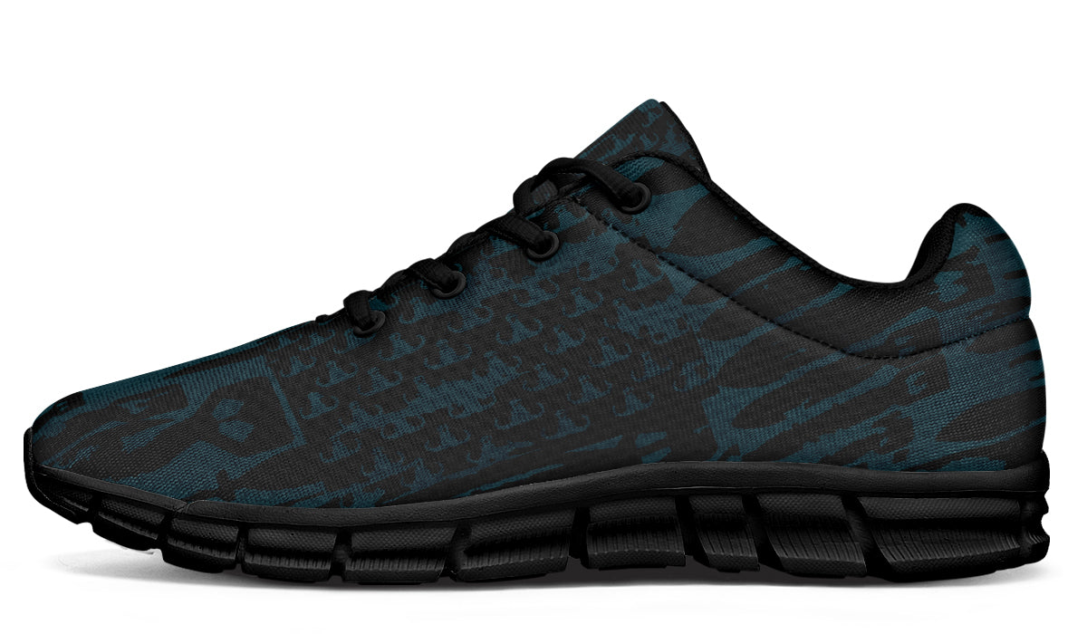 Sneakers - "EOD Bomb Flag" (Black on Teal)