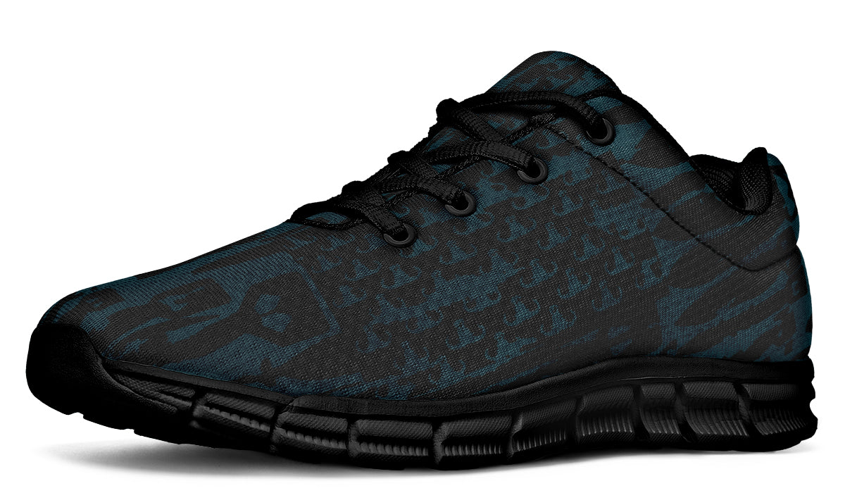 Sneakers - "EOD Bomb Flag" (Black on Teal)