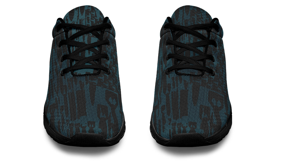 Sneakers - "EOD Bomb Flag" (Black on Teal)