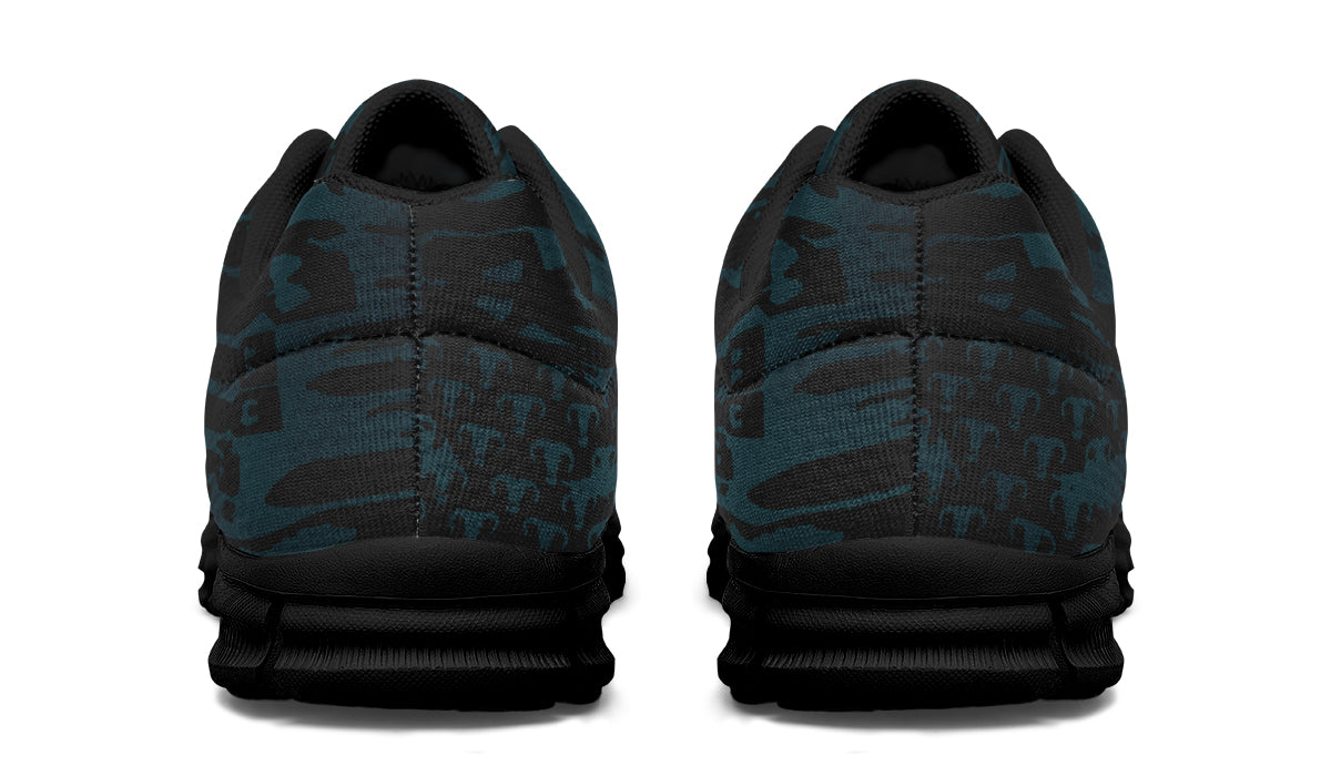 Sneakers - "EOD Bomb Flag" (Black on Teal)