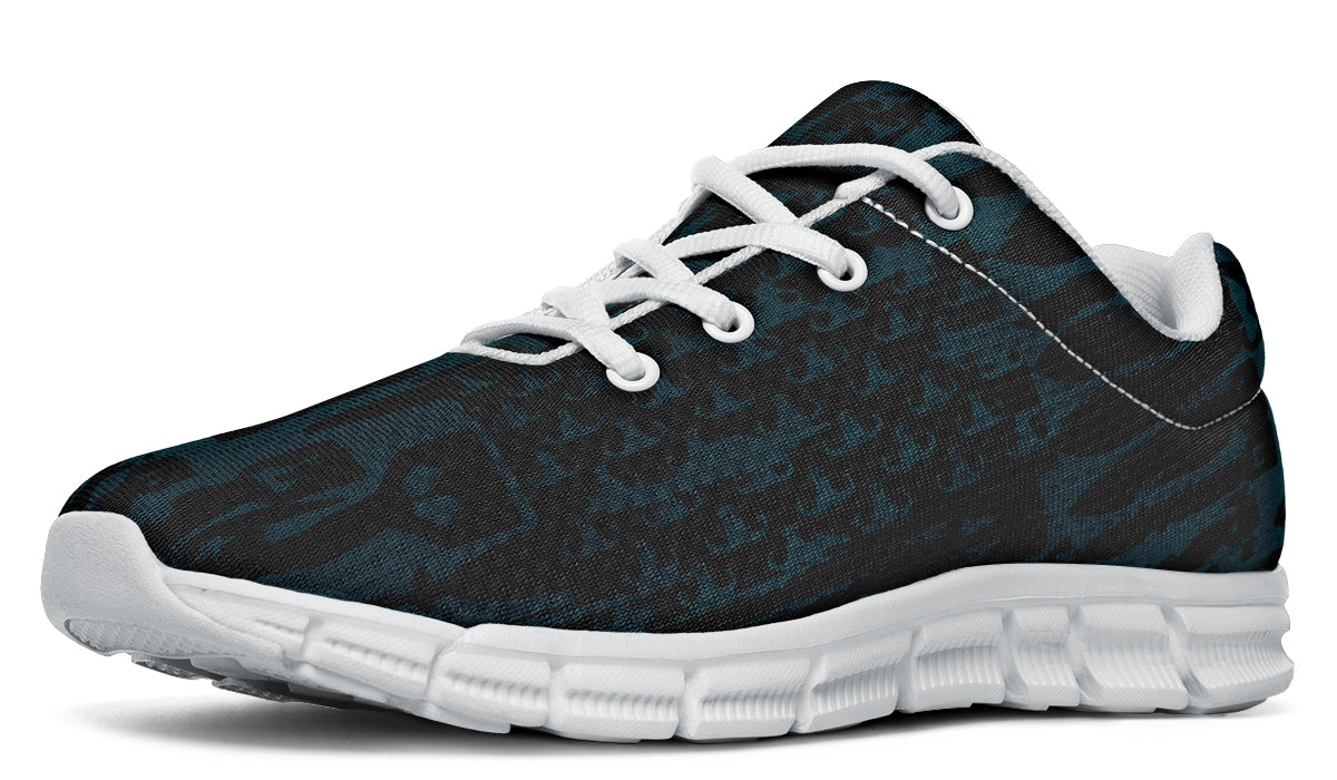 Sneakers - "EOD Bomb Flag" (Black on Teal)
