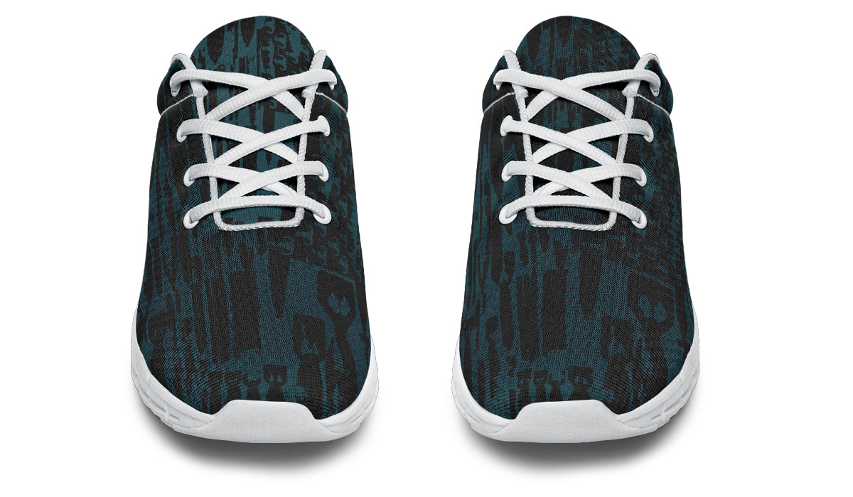 Sneakers - "EOD Bomb Flag" (Black on Teal)