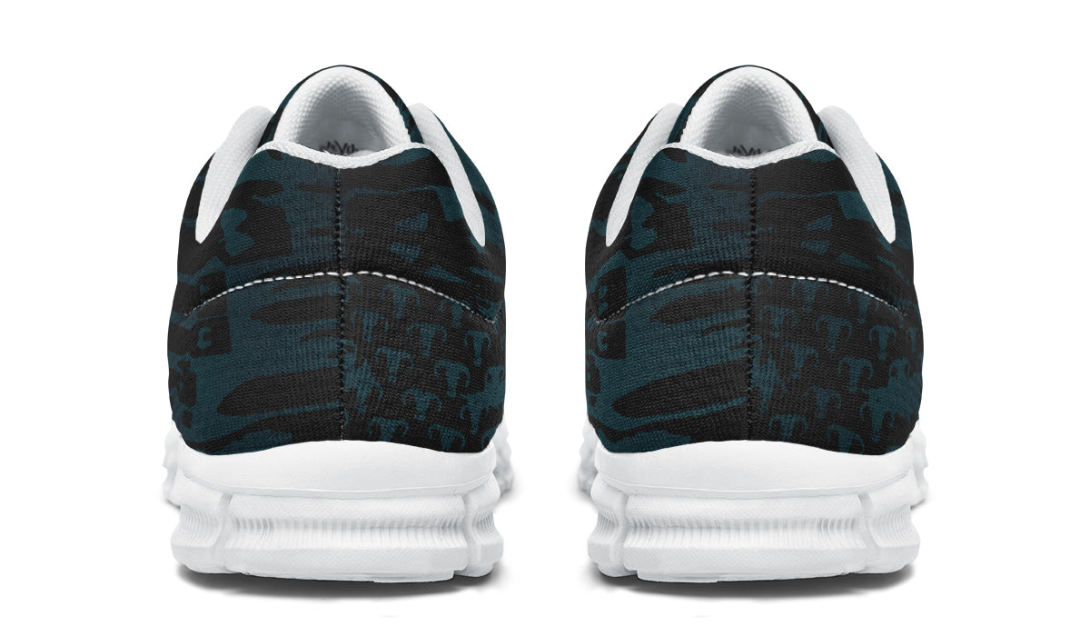 Sneakers - "EOD Bomb Flag" (Black on Teal)