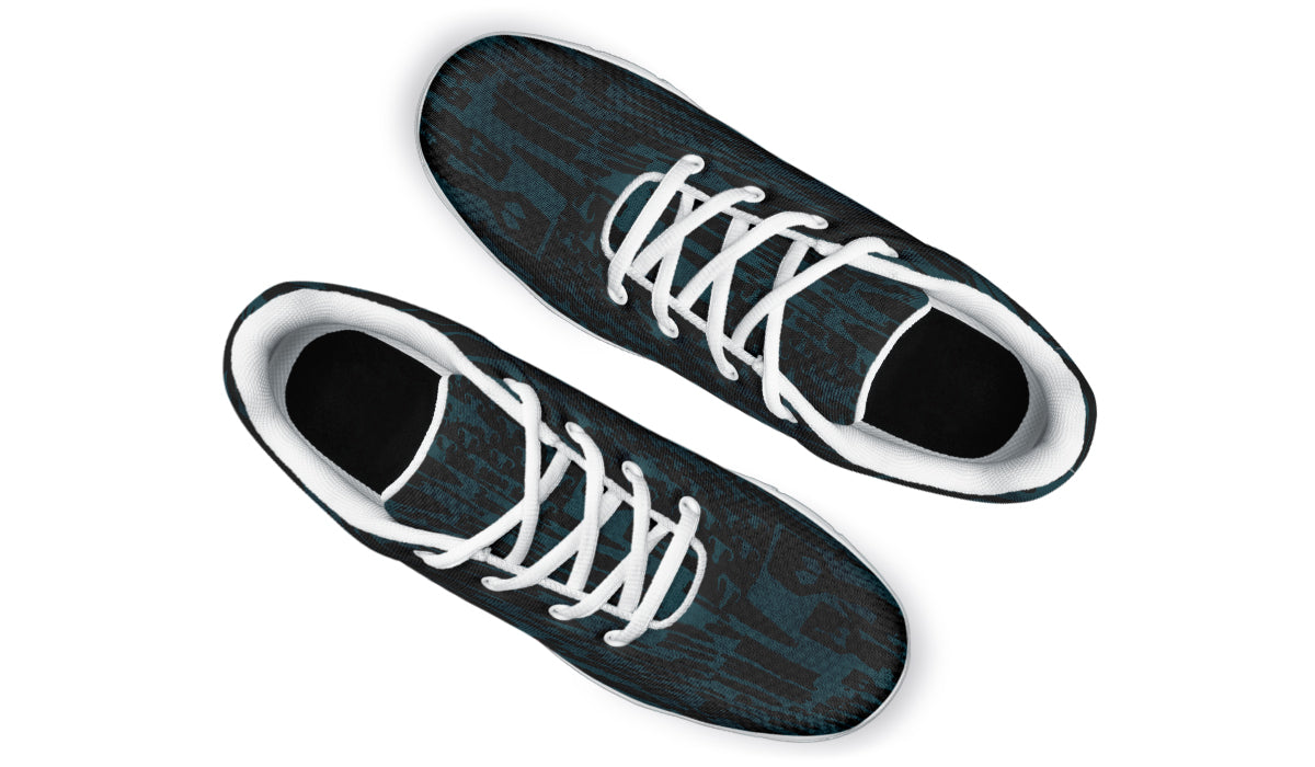 Sneakers - "EOD Bomb Flag" (Black on Teal)