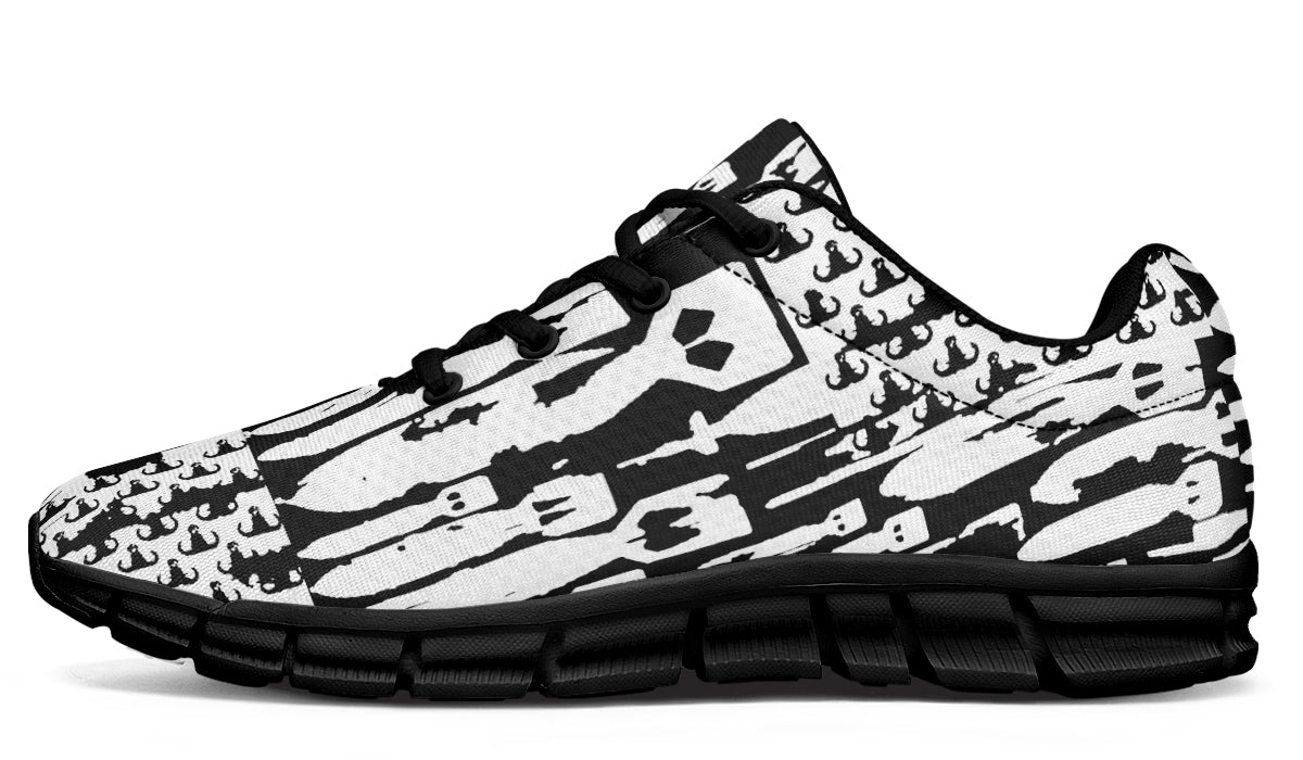 Sneakers - "EOD Bomb Flag" (White on Black)