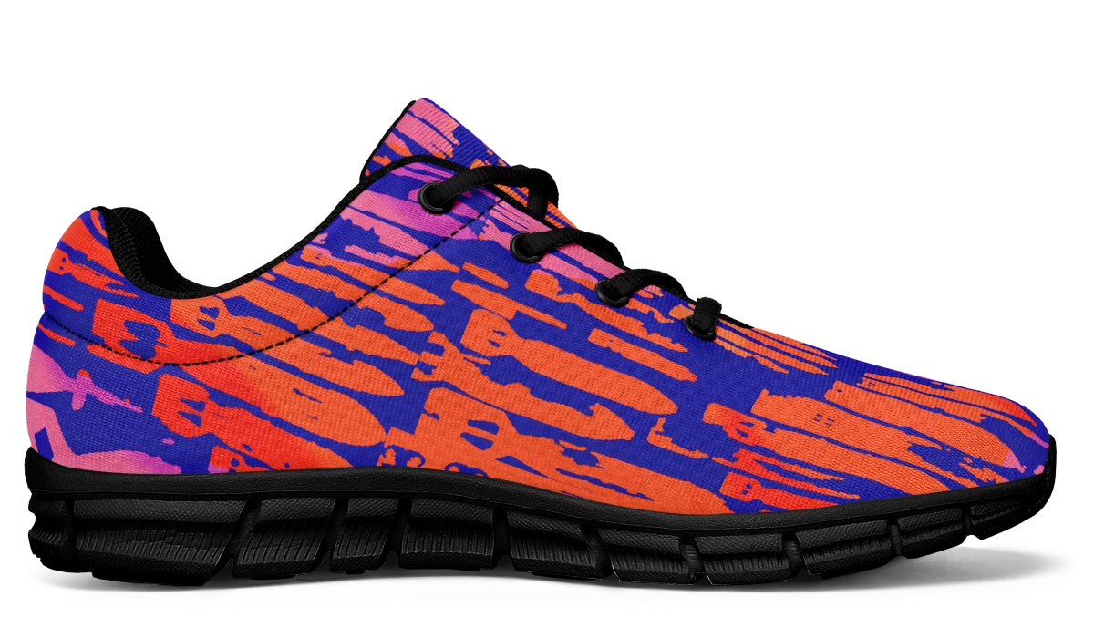 Sneakers - "EOD Bomb Flag" (Orange & Pink on Blue)