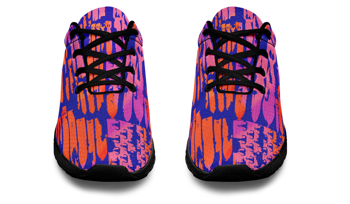 Sneakers - "EOD Bomb Flag" (Orange & Pink on Blue)