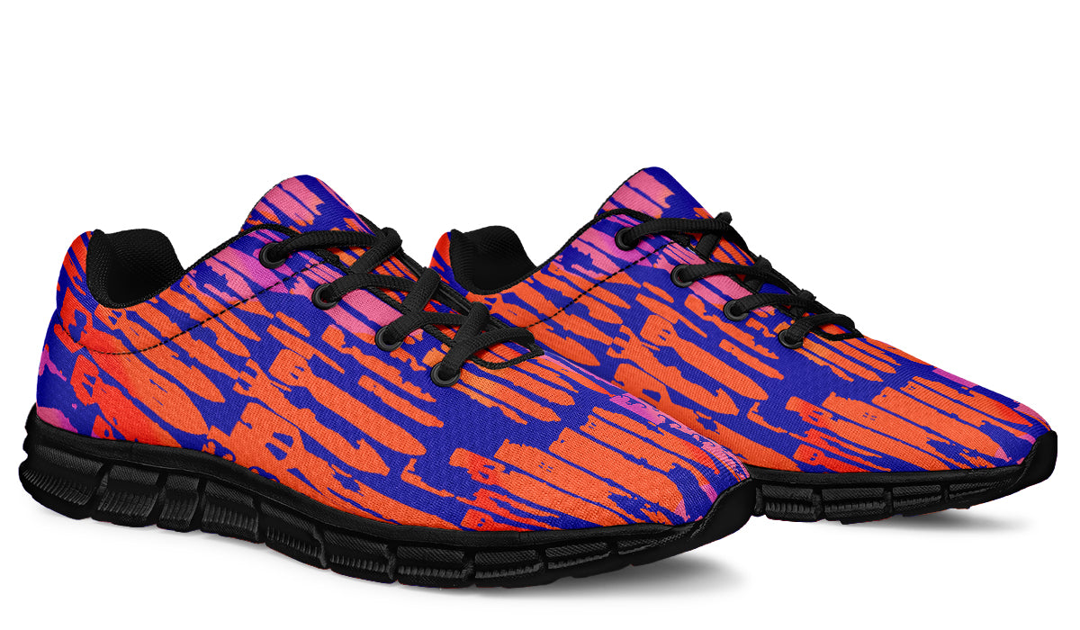 Sneakers - "EOD Bomb Flag" (Orange & Pink on Blue)