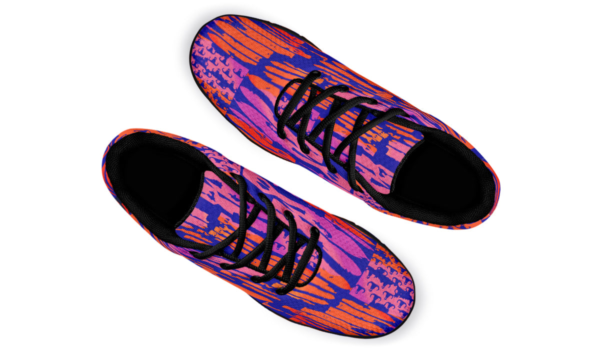 Sneakers - "EOD Bomb Flag" (Orange & Pink on Blue)