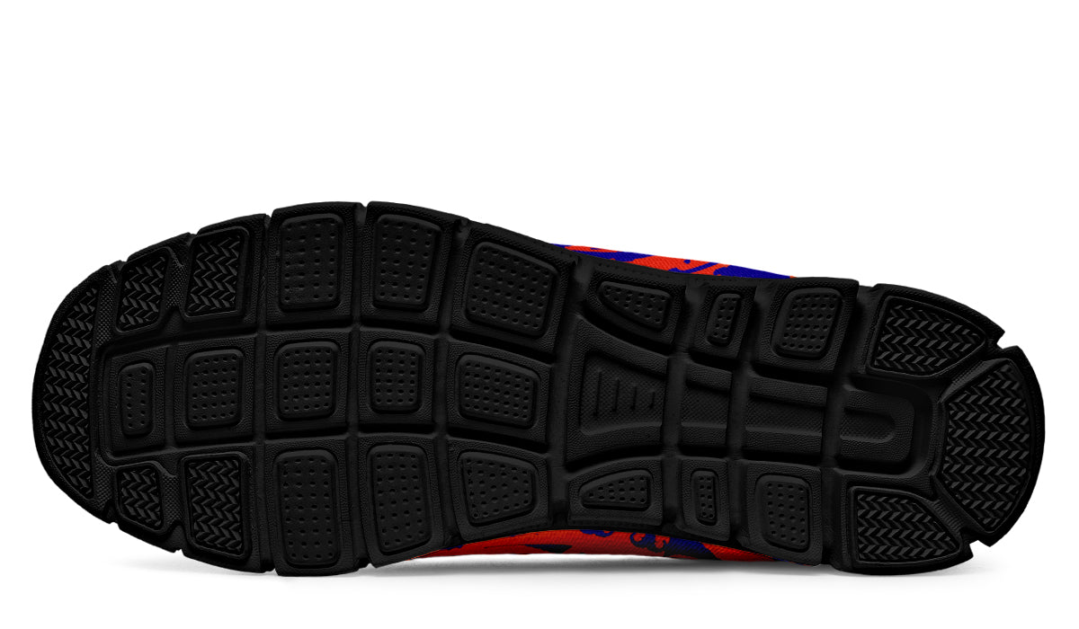 Sneakers - "EOD Bomb Flag" (Orange & Pink on Blue)
