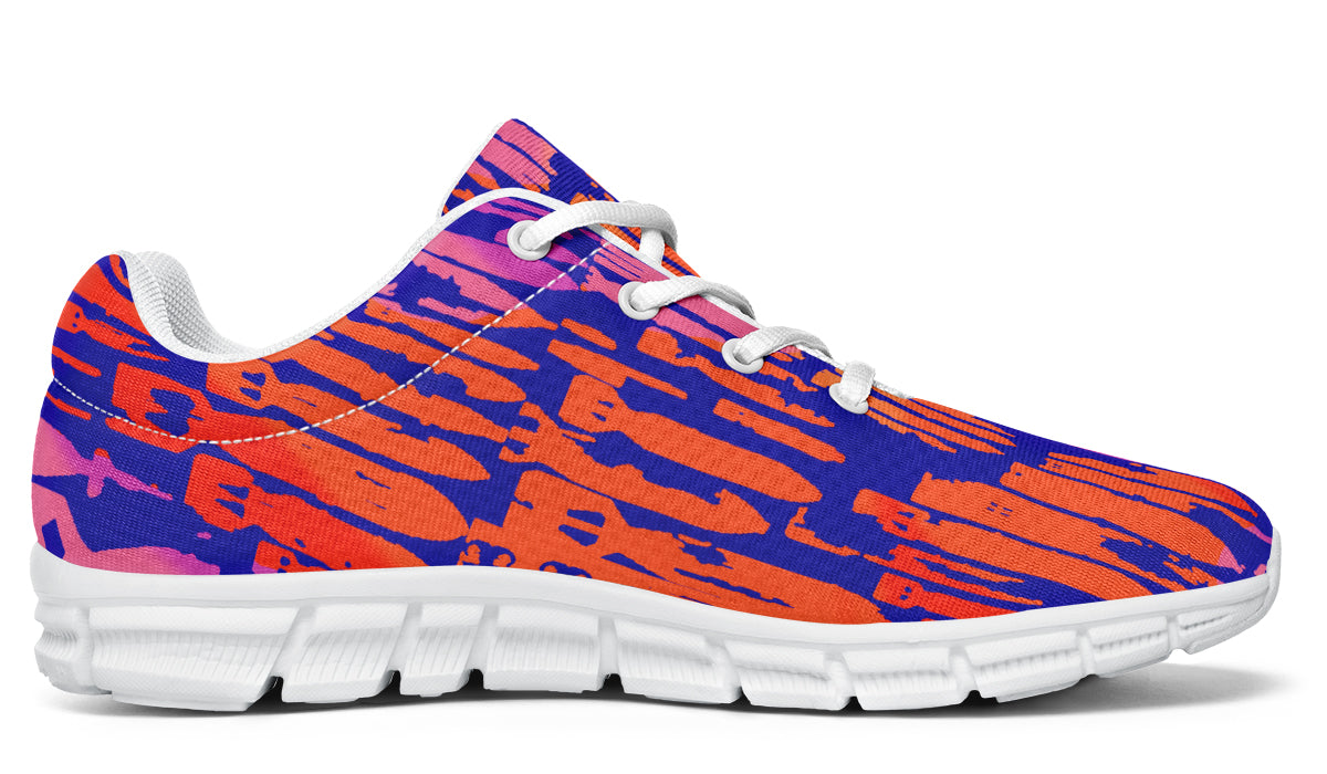 Sneakers - "EOD Bomb Flag" (Orange & Pink on Blue)