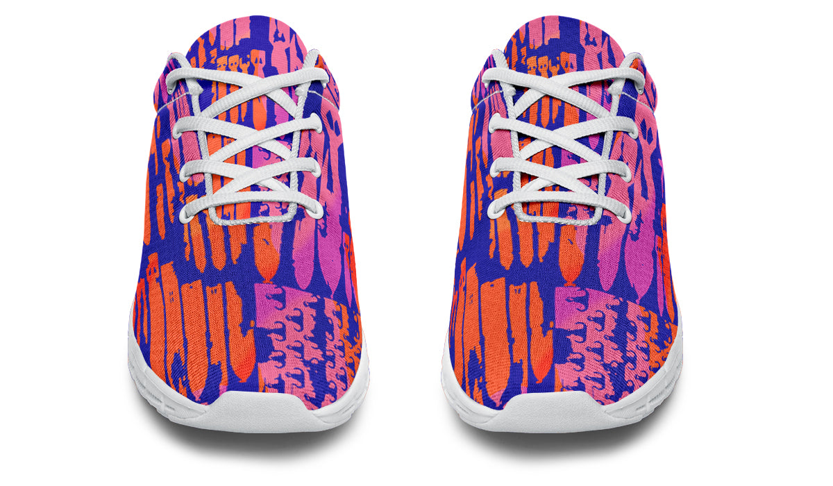 Sneakers - "EOD Bomb Flag" (Orange & Pink on Blue)