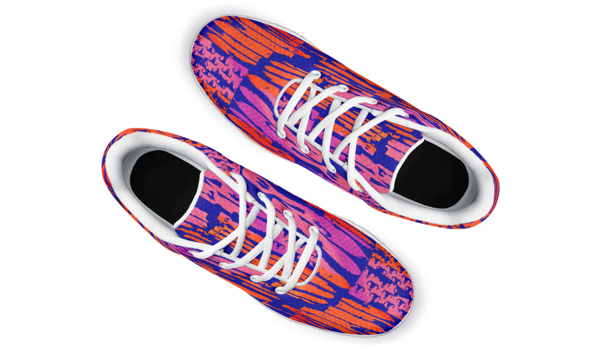 Sneakers - "EOD Bomb Flag" (Orange & Pink on Blue)