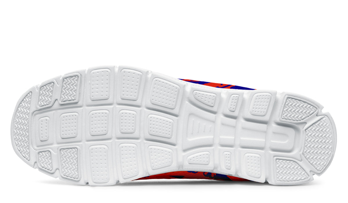 Sneakers - "EOD Bomb Flag" (Orange & Pink on Blue)