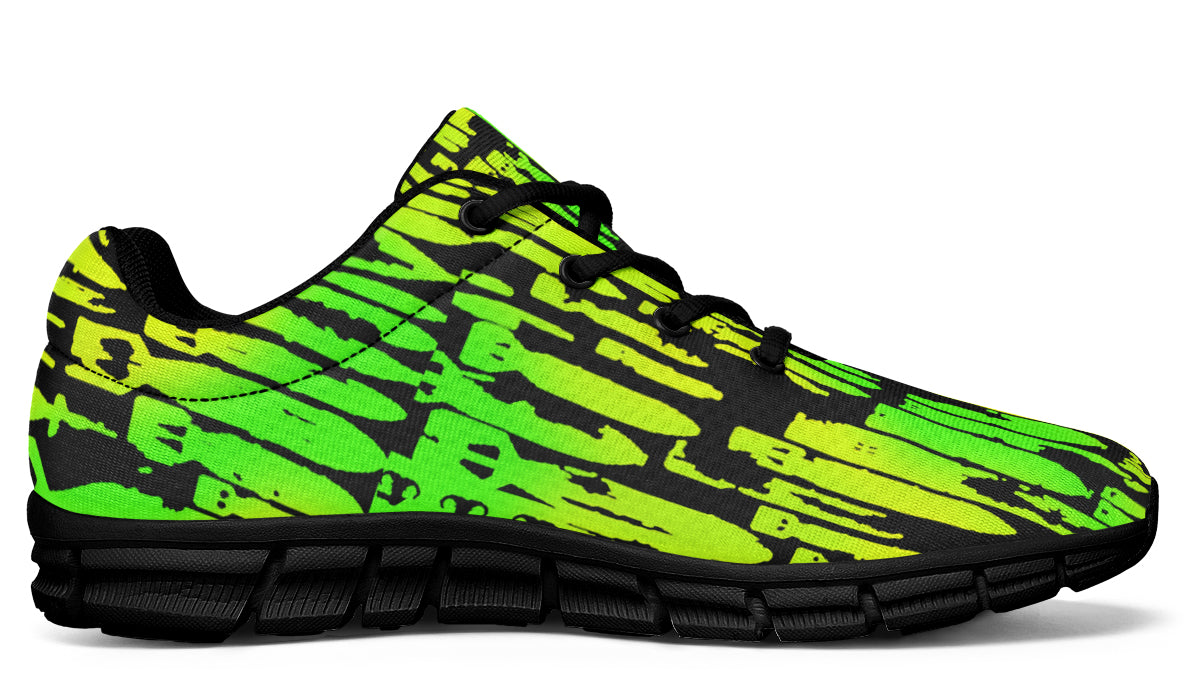 Print On Demand - Sneakers - "EOD Bomb Flag" (Lemon Lime on Black)