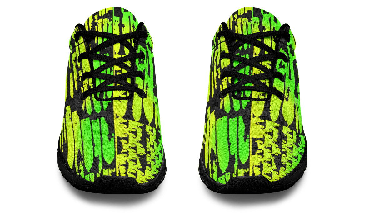 Print On Demand - Sneakers - "EOD Bomb Flag" (Lemon Lime on Black)