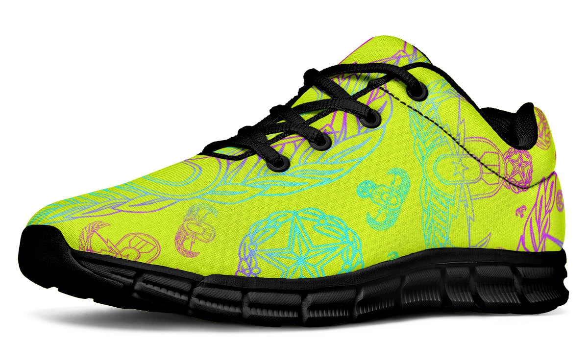 Sneakers - "EOD Mixed Badges" (Multicolor on Yellow)