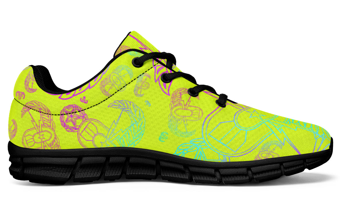 Sneakers - "EOD Mixed Badges" (Multicolor on Yellow)