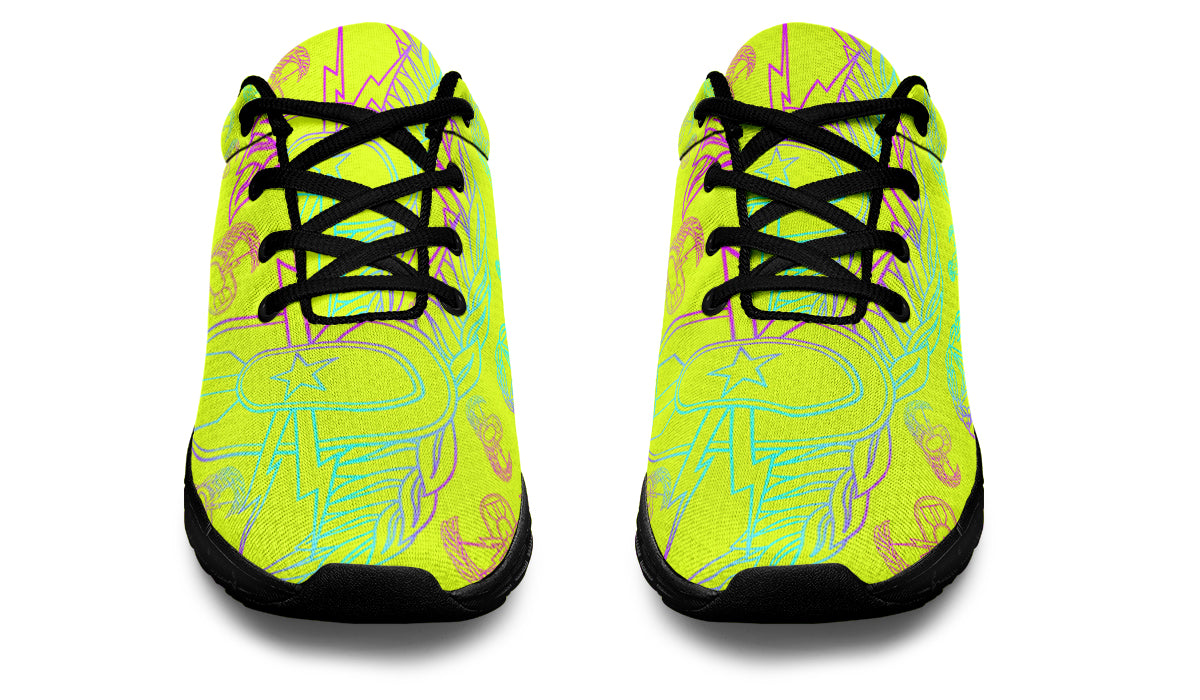 Sneakers - "EOD Mixed Badges" (Multicolor on Yellow)