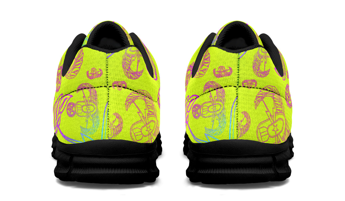 Sneakers - "EOD Mixed Badges" (Multicolor on Yellow)