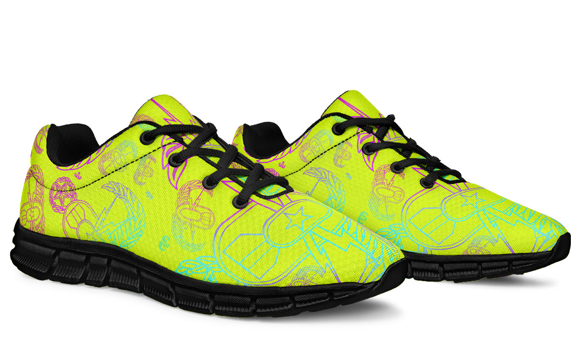 Sneakers - "EOD Mixed Badges" (Multicolor on Yellow)