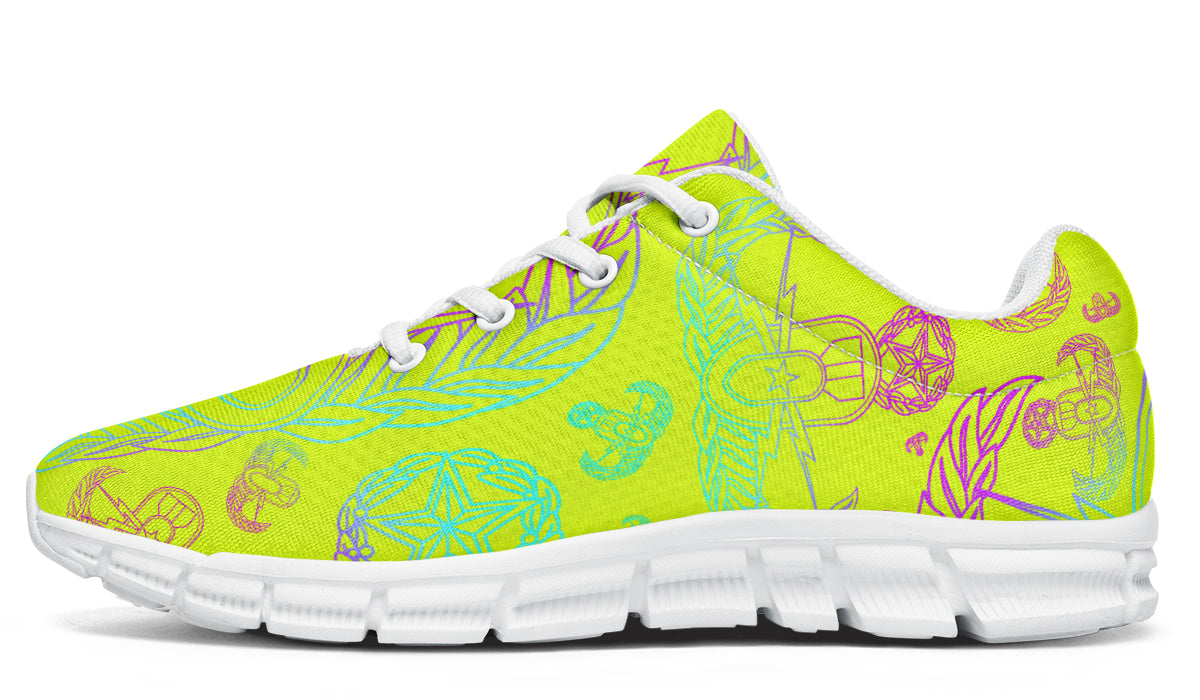 Sneakers - "EOD Mixed Badges" (Multicolor on Yellow)