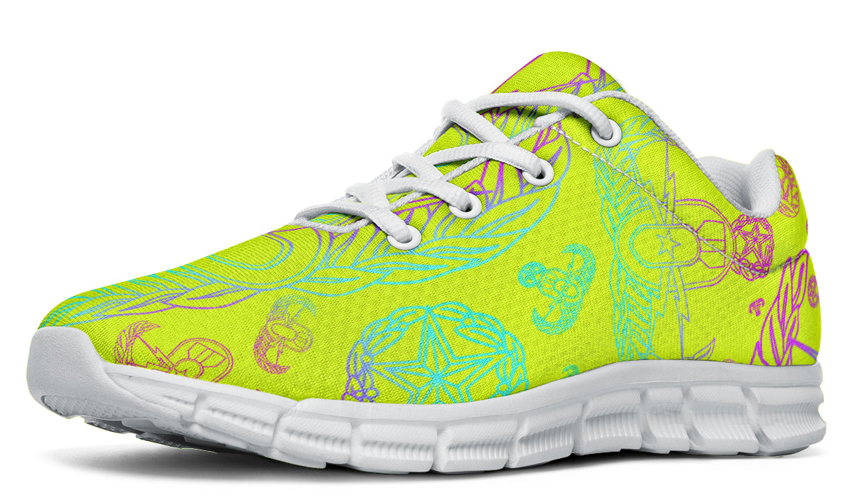 Sneakers - "EOD Mixed Badges" (Multicolor on Yellow)