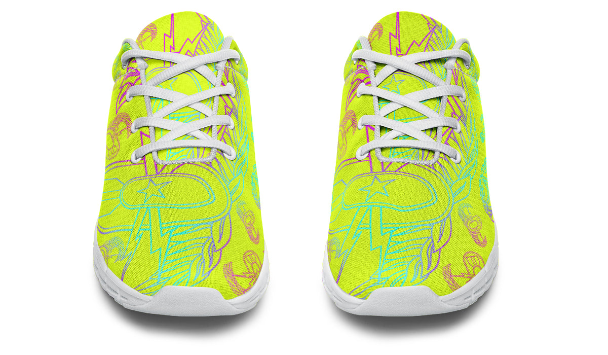 Sneakers - "EOD Mixed Badges" (Multicolor on Yellow)