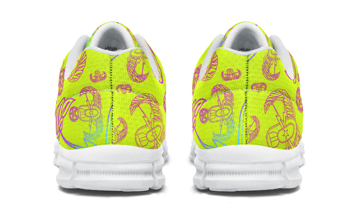 Sneakers - "EOD Mixed Badges" (Multicolor on Yellow)