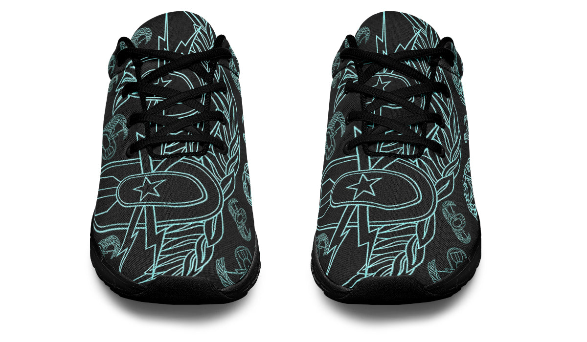 Sneakers - "EOD Mixed Badges" (Turquoise on Black)