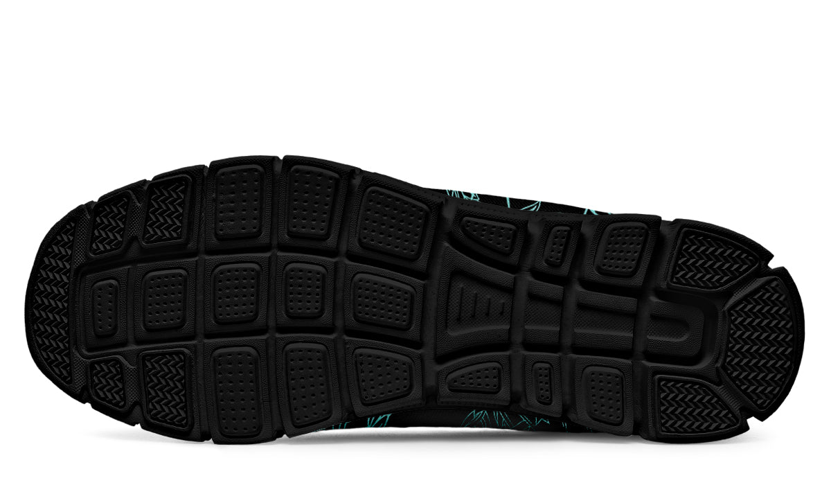Sneakers - "EOD Mixed Badges" (Turquoise on Black)