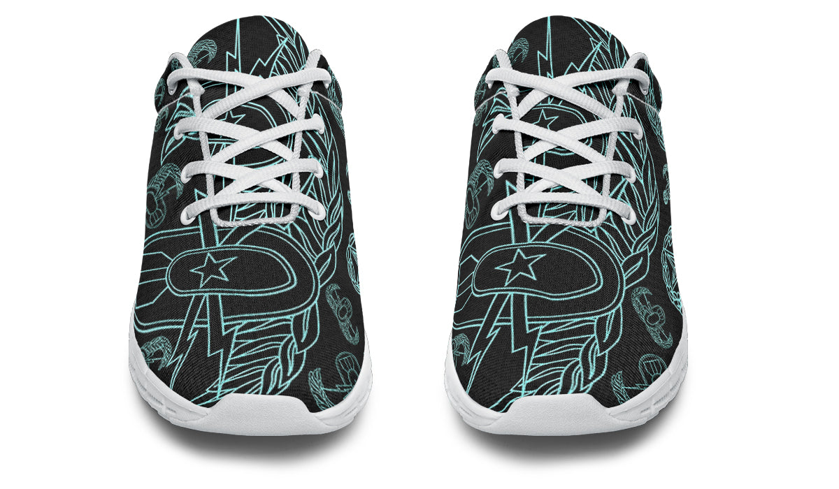 Sneakers - "EOD Mixed Badges" (Turquoise on Black)