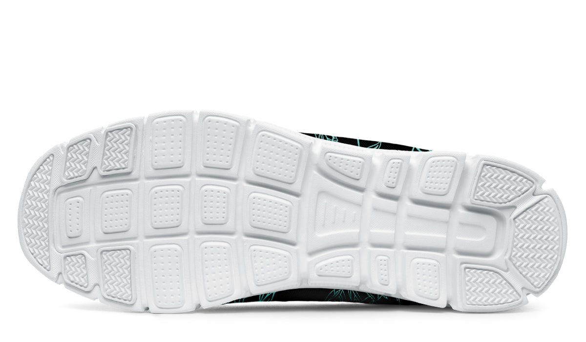Sneakers - "EOD Mixed Badges" (Turquoise on Black)