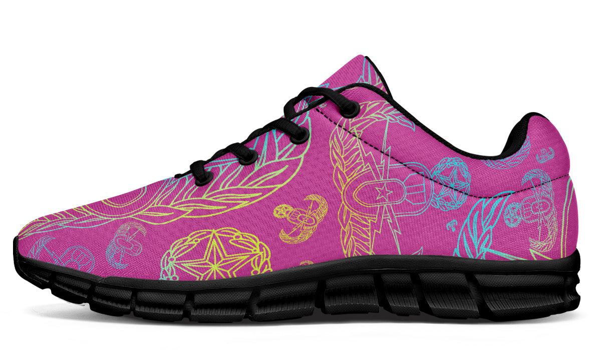 Sneakers - "EOD Mixed Badges" (Multicolor on Pink)