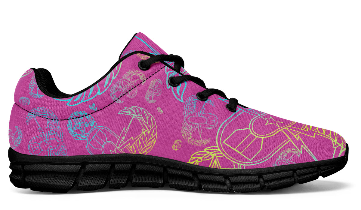 Sneakers - "EOD Mixed Badges" (Multicolor on Pink)