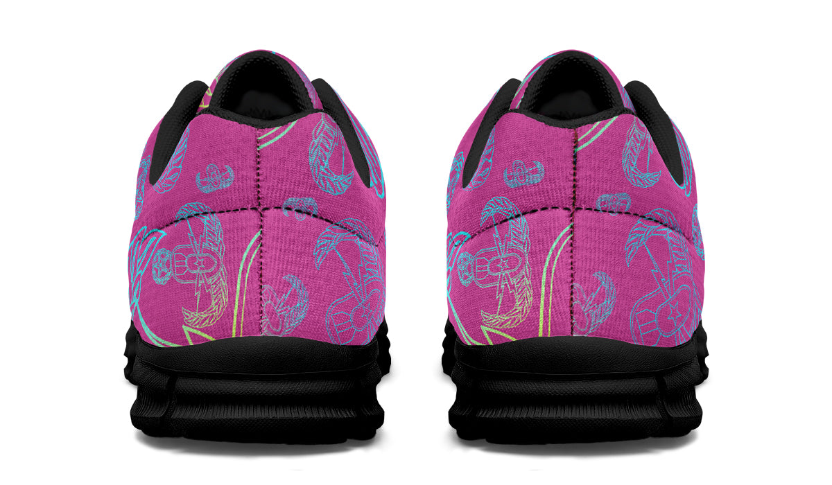 Sneakers - "EOD Mixed Badges" (Multicolor on Pink)