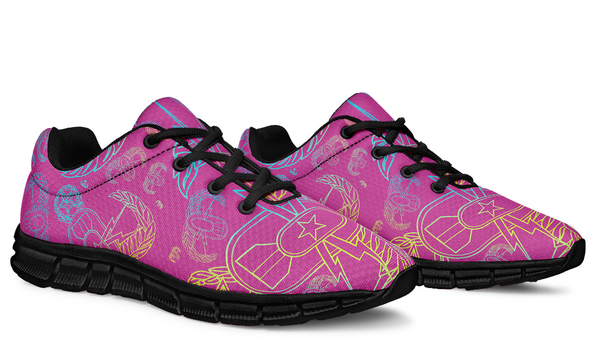 Sneakers - "EOD Mixed Badges" (Multicolor on Pink)