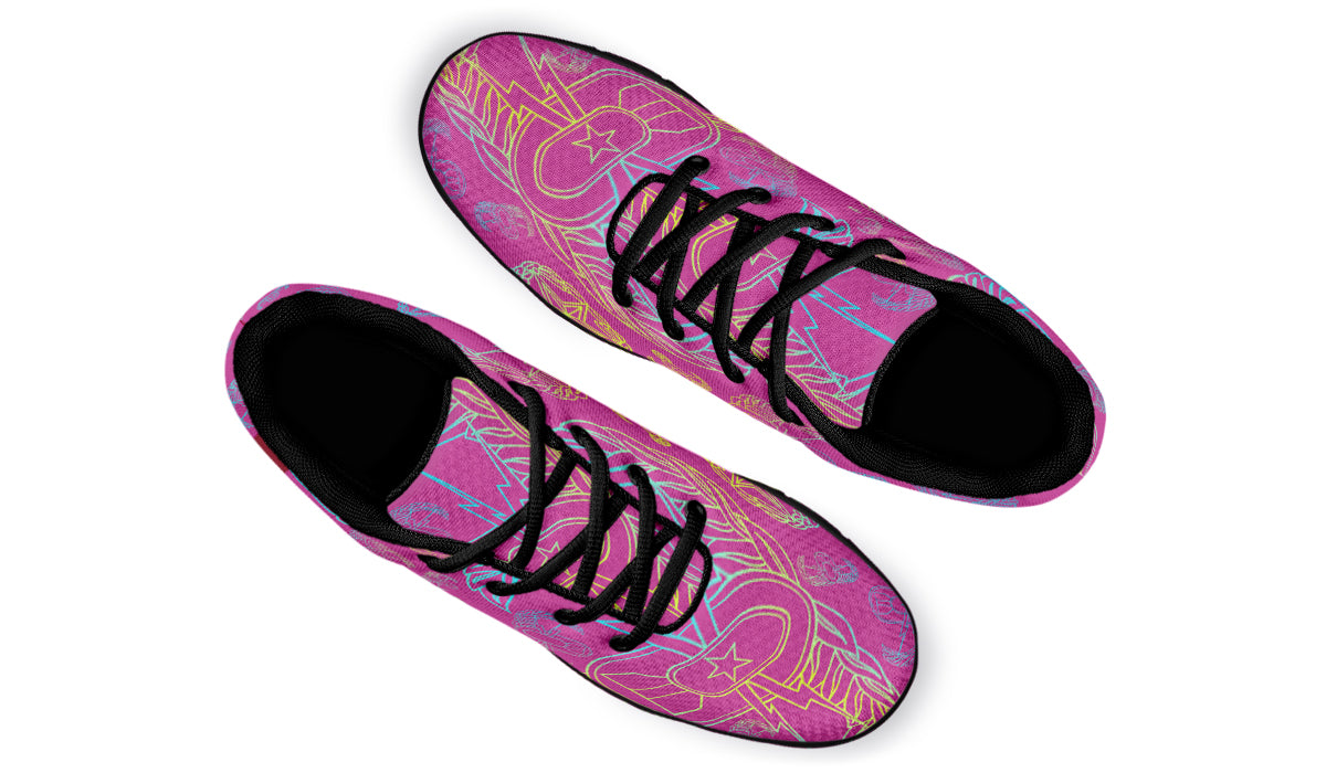 Sneakers - "EOD Mixed Badges" (Multicolor on Pink)