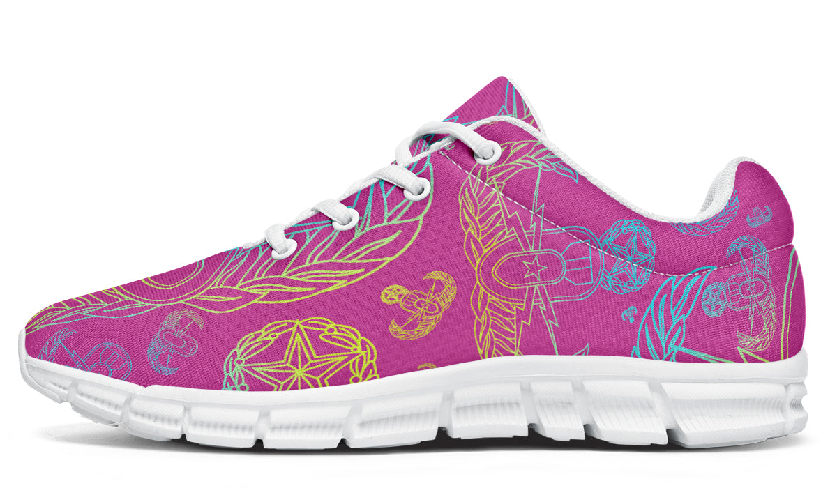 Sneakers - "EOD Mixed Badges" (Multicolor on Pink)