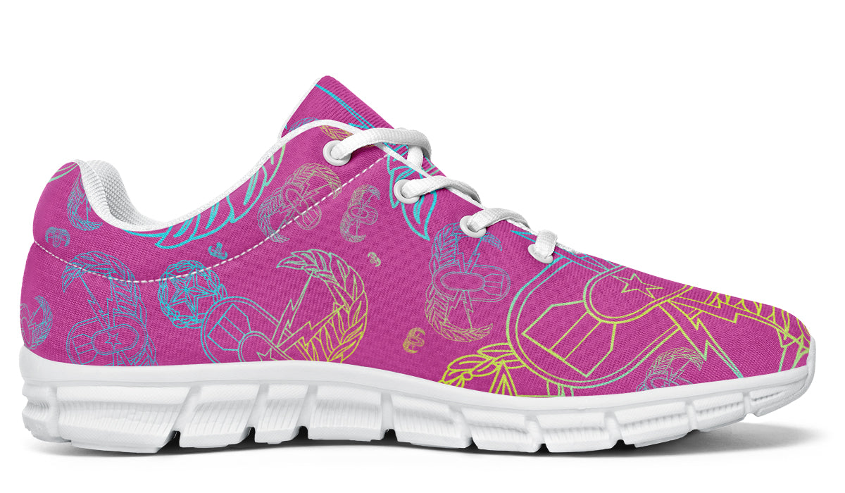 Sneakers - "EOD Mixed Badges" (Multicolor on Pink)