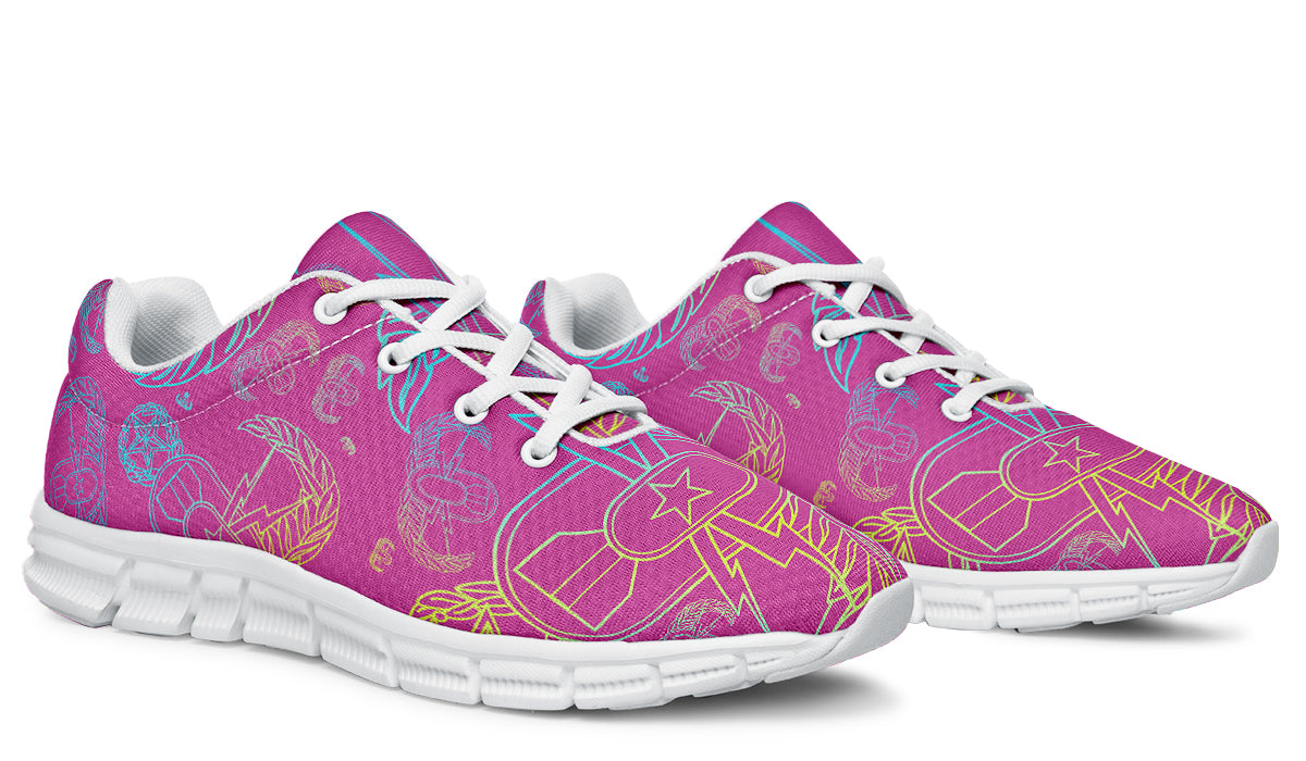 Sneakers - "EOD Mixed Badges" (Multicolor on Pink)