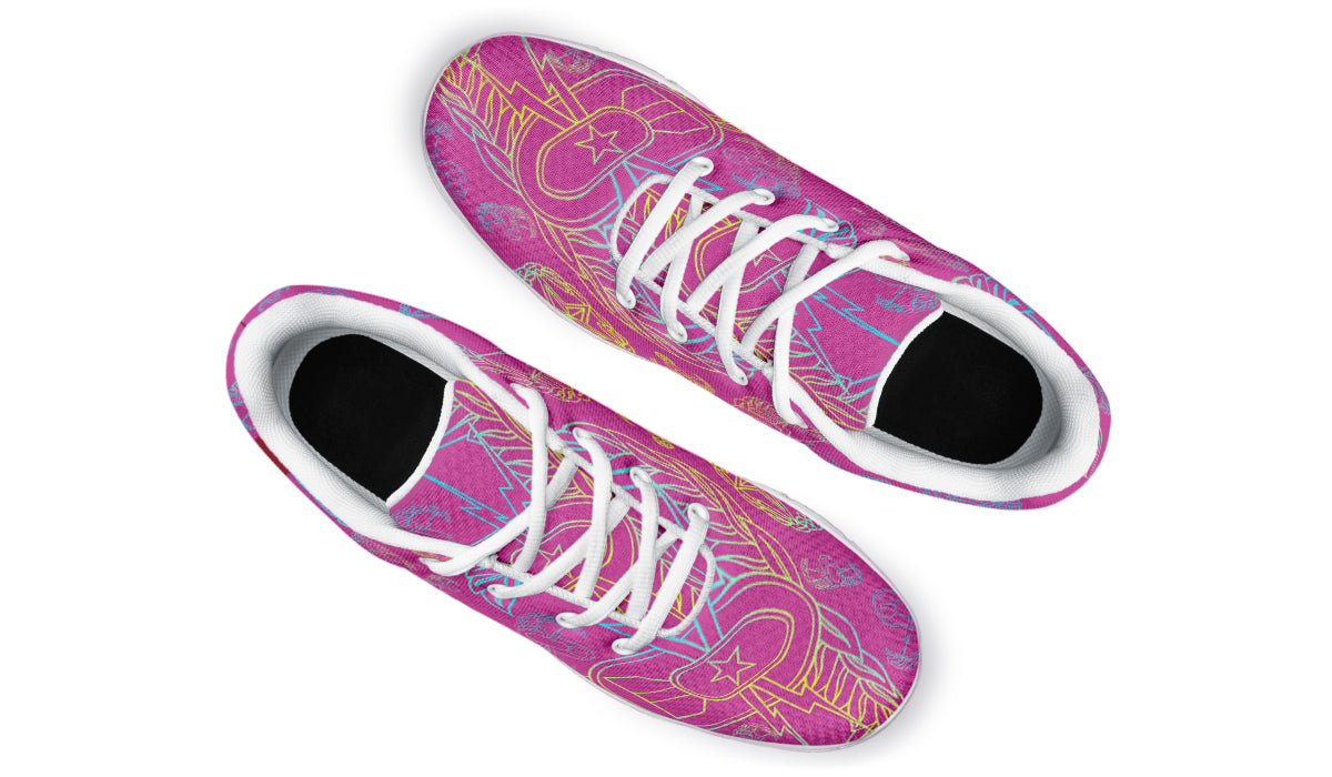 Sneakers - "EOD Mixed Badges" (Multicolor on Pink)