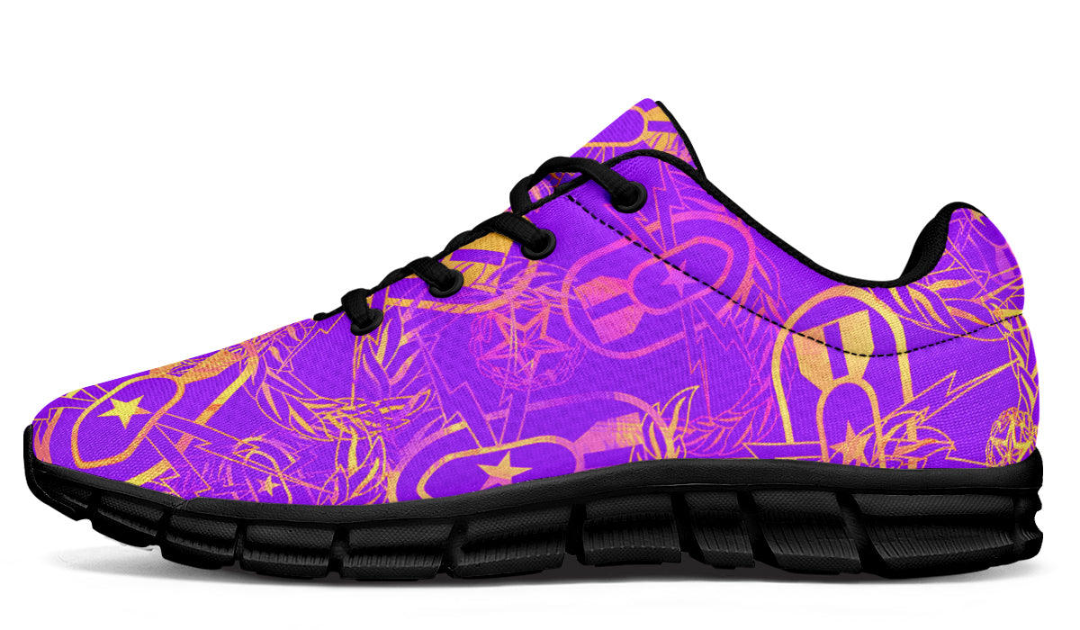 Sneakers - "It's 5 o'clock Somewhere" (Yellow on Purple)