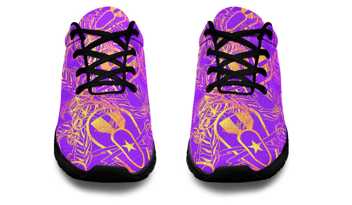 Sneakers - "It's 5 o'clock Somewhere" (Yellow on Purple)