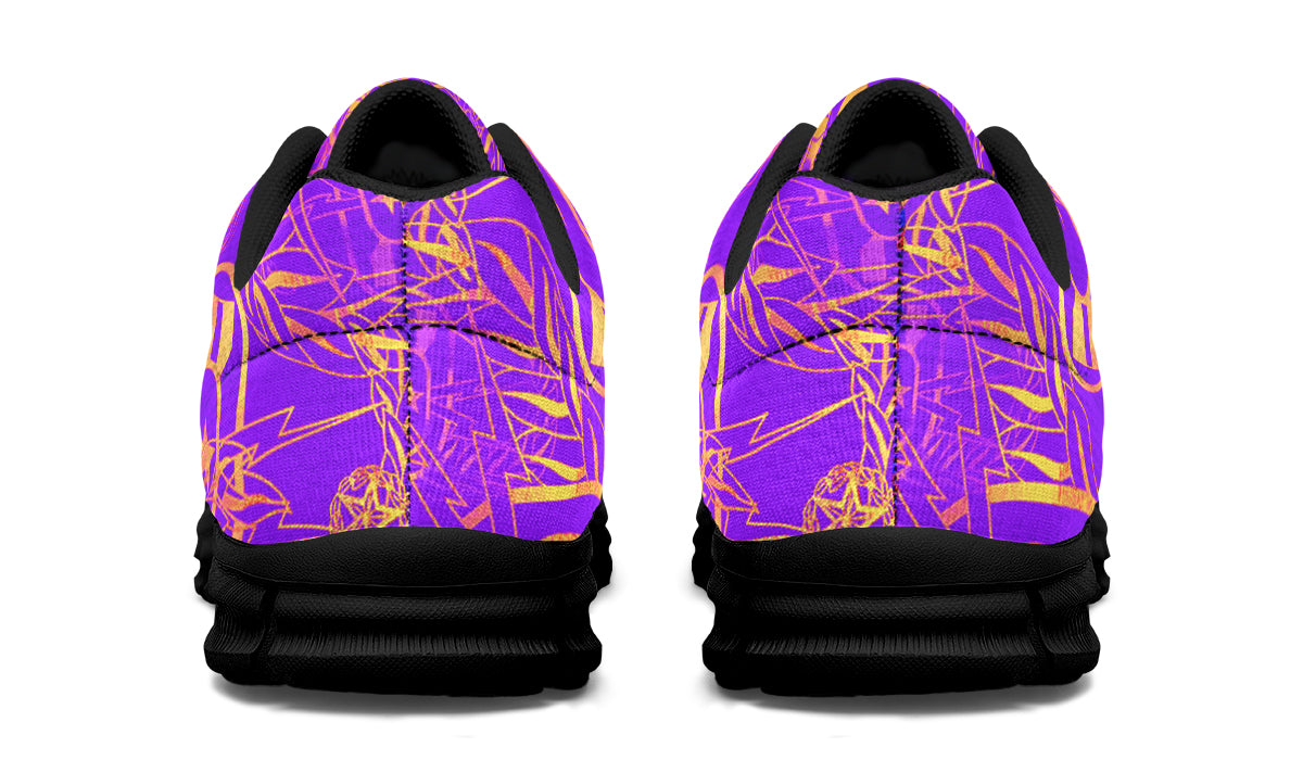 Sneakers - "It's 5 o'clock Somewhere" (Yellow on Purple)
